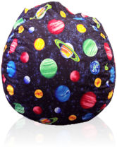 Custom Planets Fabric  bean bag