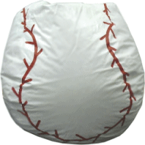 baseball, base, ball, bean bag, beanbag, chair, sports
