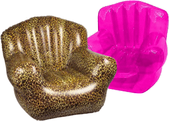 Pink inflatable store chair 90s