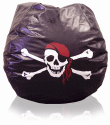Jolly Roger Skull and Crossbones Bean Bag Chair