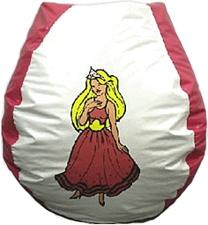 princess, print, bean bag chair, beanbag