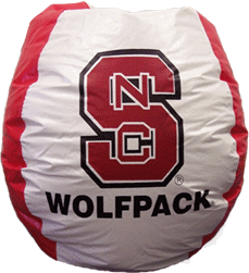 north carolina, wolfpack, wolf pack, university, bean bag chair