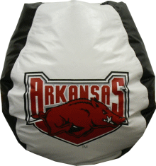 arkansas, university, razorbacks, bean bag chair, razor, backs