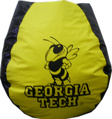 georgia, tech, yellow, jackets, bean bag chair, technology