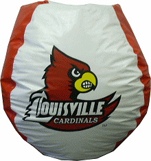 louisville, cardinals, university, kentucky, bean bag chair