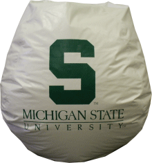 michigan, state, university, spartans, bean bag chair