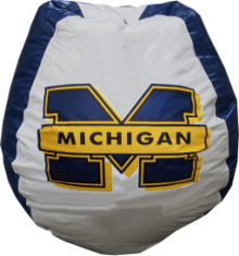 michigan, university, wolverines, bean bag chair