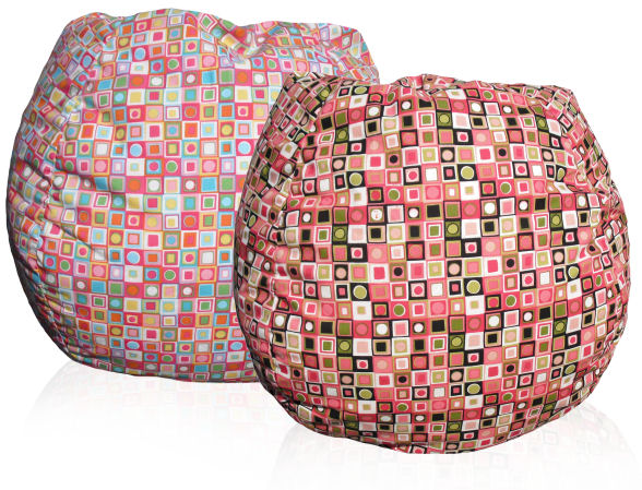 Circles & Squares Pattern Bean Bag Chair